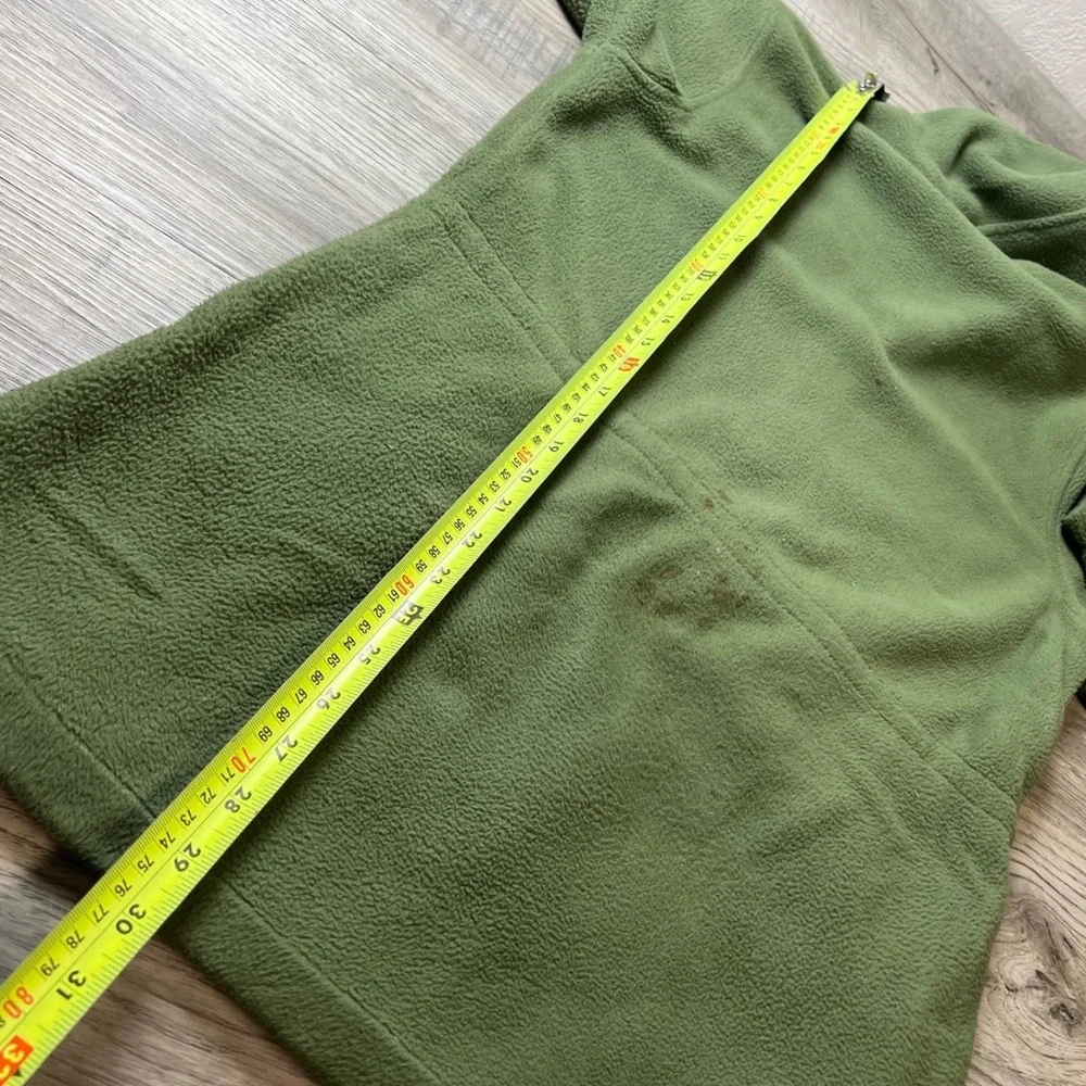 Lands End Fleece Parka‎ Women S 6-8 Olive Green Aircore-200 Full Zip Jacket